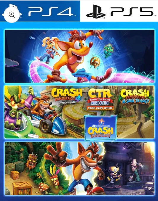 Crash  Bandicoot 4+ Crash Trigoly + Crash Nitro crashiversary Pack PS4 | PS5